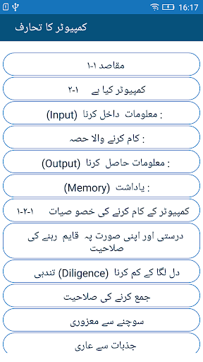 Basics of Computers Urdu Screen 2