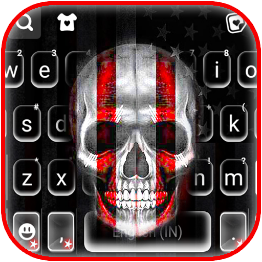 American Flag Skull Keyboard B logo