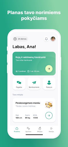 Project Me: Sportas ir Mityba Screen 2
