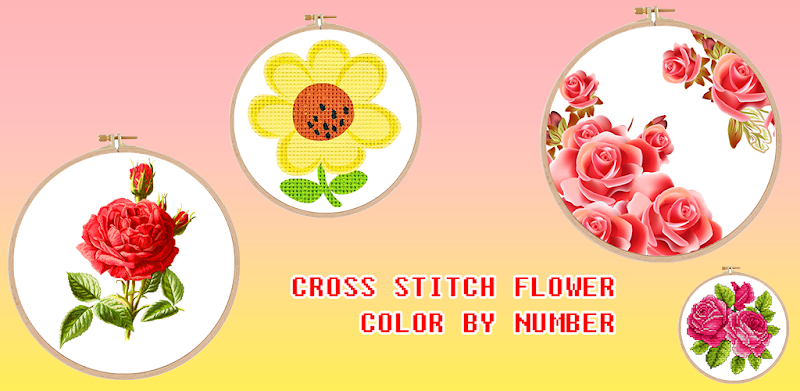 Cross Stitch Flower Color By Number - Pix No