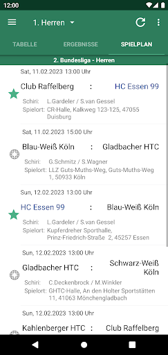 Hockey Club Essen 99 Screen 2