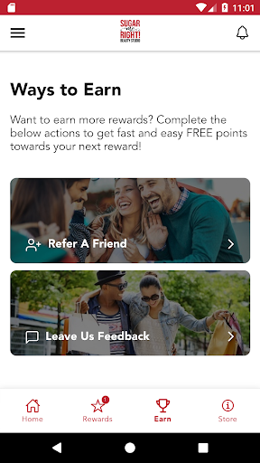 Android application Sugar Me Right Rewards screenshort