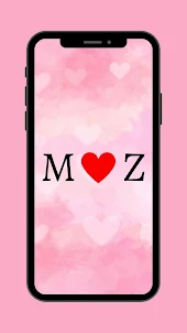 M + Z Letters Love Wallpapers