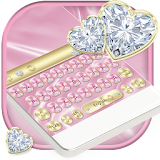 Luxury Pink Silk & Diamonds Keyboard icon
