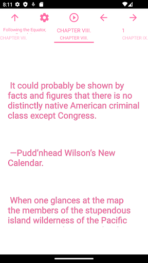 Android application Book: Following the Equator screenshort