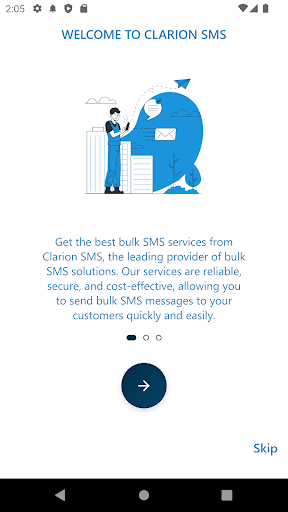 Android application Clarion SMS screenshort