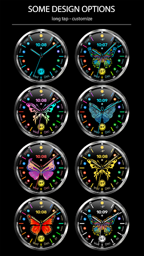 WFP 305 Butterfly watch face screenshot 36
