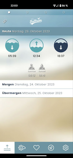 Android application Nordsee Gezeiten screenshort