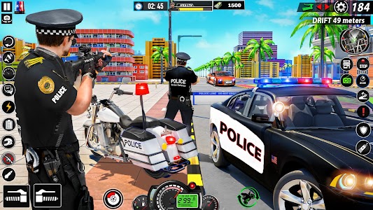 Police Moto Bike Chase Crime Unknown