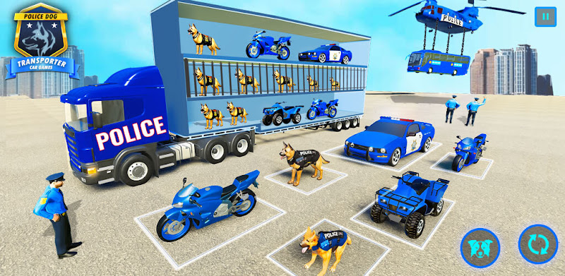 Police Dog Transport Car Games