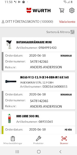 Würth Svenska AB Screen 2