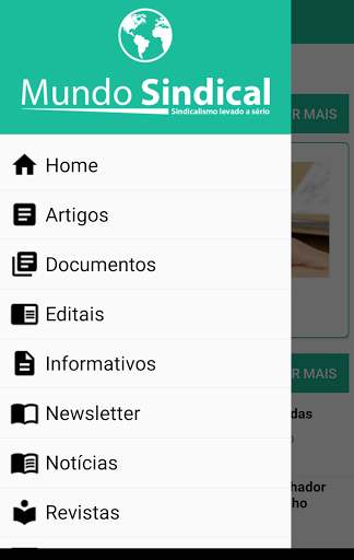 Android application Mundo Sindical screenshort