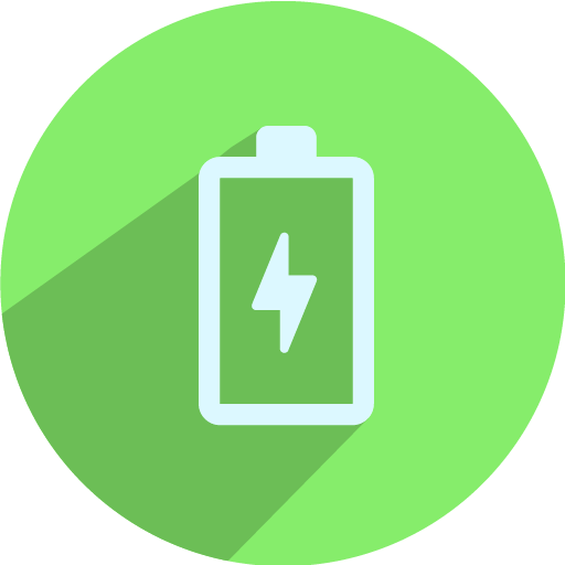 Battery alarm. Full Battery. Battery fully charged. Battery Full charge icon Soft.