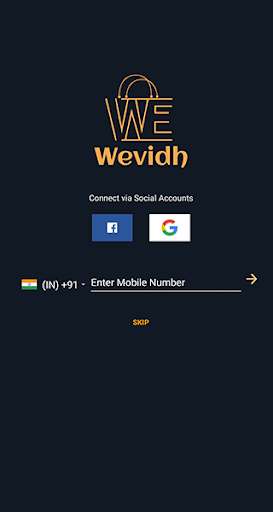 Wevidh Shopping App Screen 2