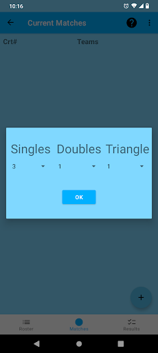 Android application Handball Court Manager screenshort