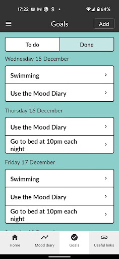 Android application MoodHwb screenshort