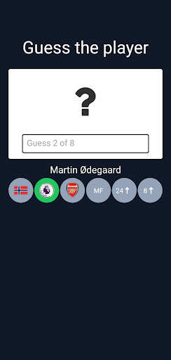 Android application WhoAreYa - Guess the Player screenshort