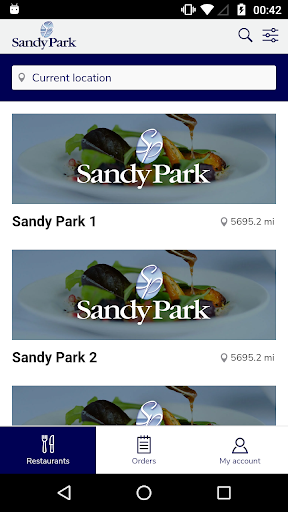 Android application Sandy Park screenshort