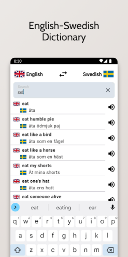 Android application Swedish-English Dictionary screenshort