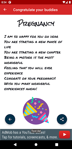 Android application Cool Congratulation Messages screenshort