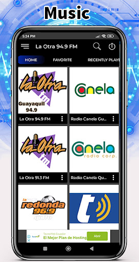 La Otra FM Guayaquil 94.9 App Screen 2
