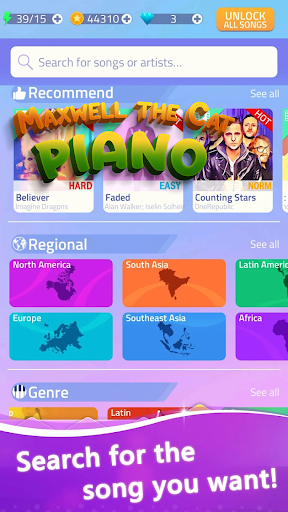 Android application Maxwell the Cat Piano screenshort