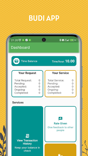 Android application Budi screenshort