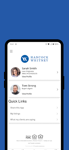 Android application Hancock Whitney Mortgage screenshort