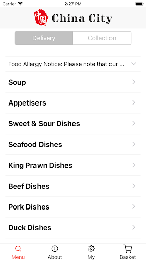 Android application China City Worcester screenshort