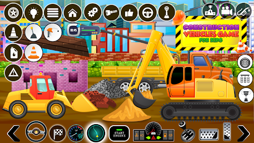 Android application Construction Vehicles for Kids screenshort