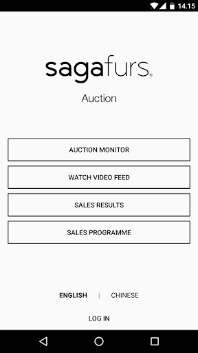 Android application Saga Furs Auction screenshort
