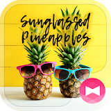 Summer Wallpaper Sunglassed Pineapples Theme icon