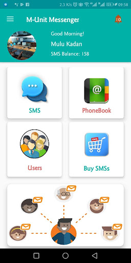Android application M-Unit Messenger - Bulk SMS Ke screenshort
