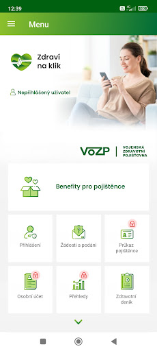 Android application Zdravi na klik screenshort