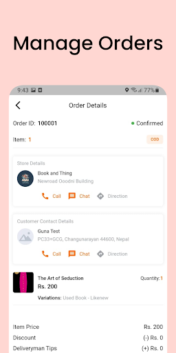 Moletole Delivery Screen 2