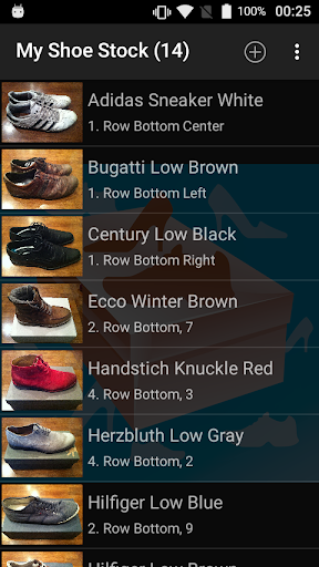 Android application My Shoe Stock screenshort