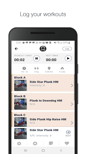 HM Fitness App Screen 3