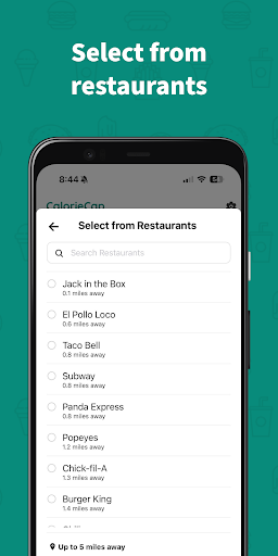Android application CalorieCap screenshort
