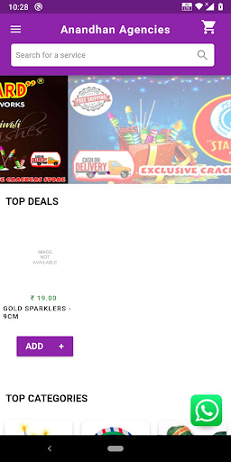Android application Anandhan Agencies(Crackers and screenshort