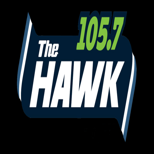 105.7 FM THE HAWK YAKIMA logo
