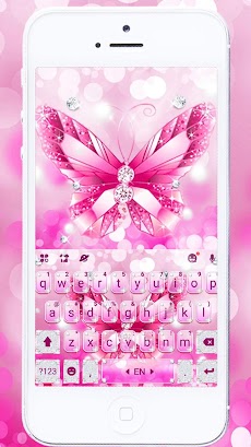 Pink Butterfly 2 キーボードのおすすめ画像1