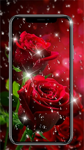 красные розы живые обои