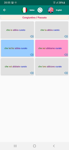Italian Verb Conjugation Screen 2