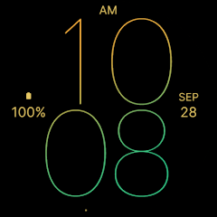 Orange Tosca Line Watch Face