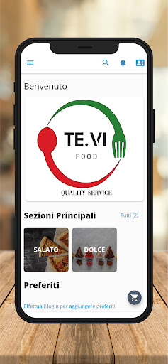 Android application TE.VI FOOD screenshort