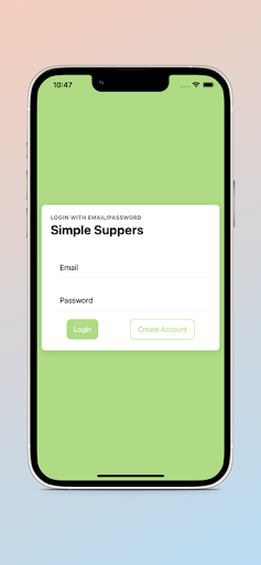 Android application Simple Suppers screenshort