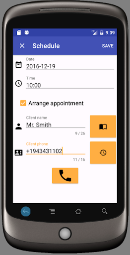 Android application Apointer screenshort
