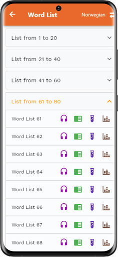 Android application LytteApp : Learn 28K Phrases screenshort