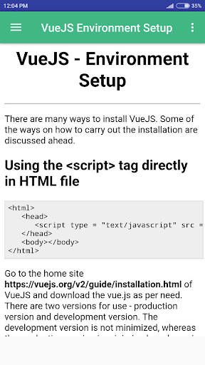 Vue.js Tutorial Offline Screen 2