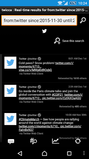 Show tweets of specified date